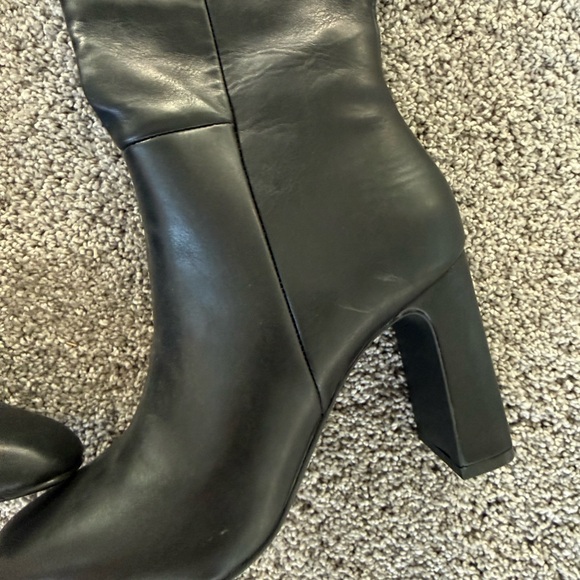 Madden Girl Black Heeled Boots - Picture 3 of 7